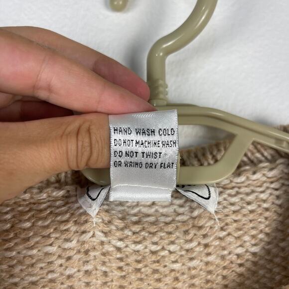 Vintage 90s Spice of Life Fall Leaves Autumn Cream Red Knit Sweater Womens Large - Picture 3 of 11